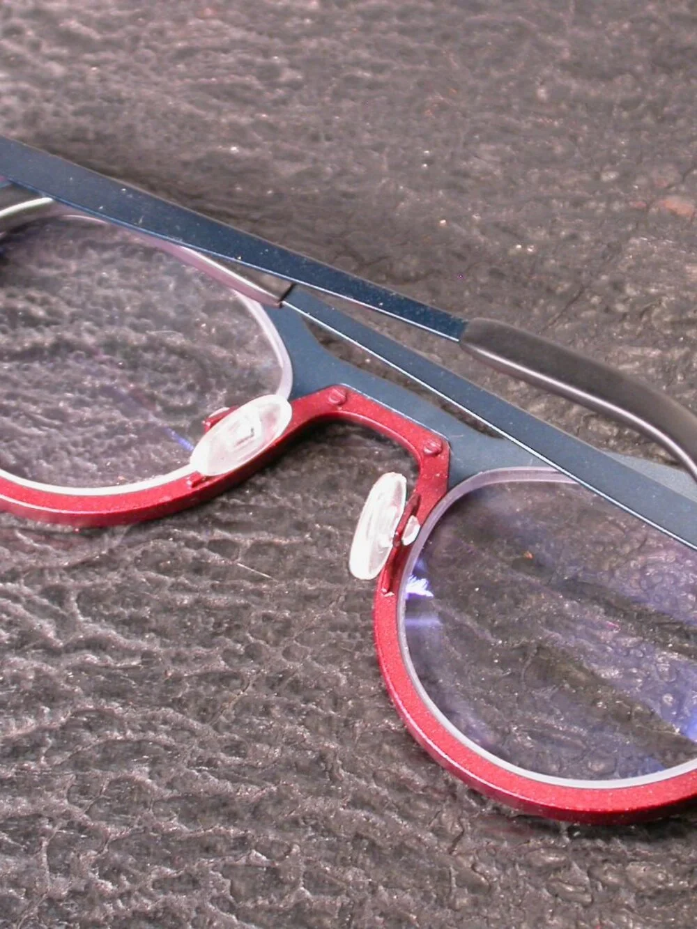 Theo Mille Blue and Red Modern Art Eyeglasses Spectacles Frames Made in Belgium